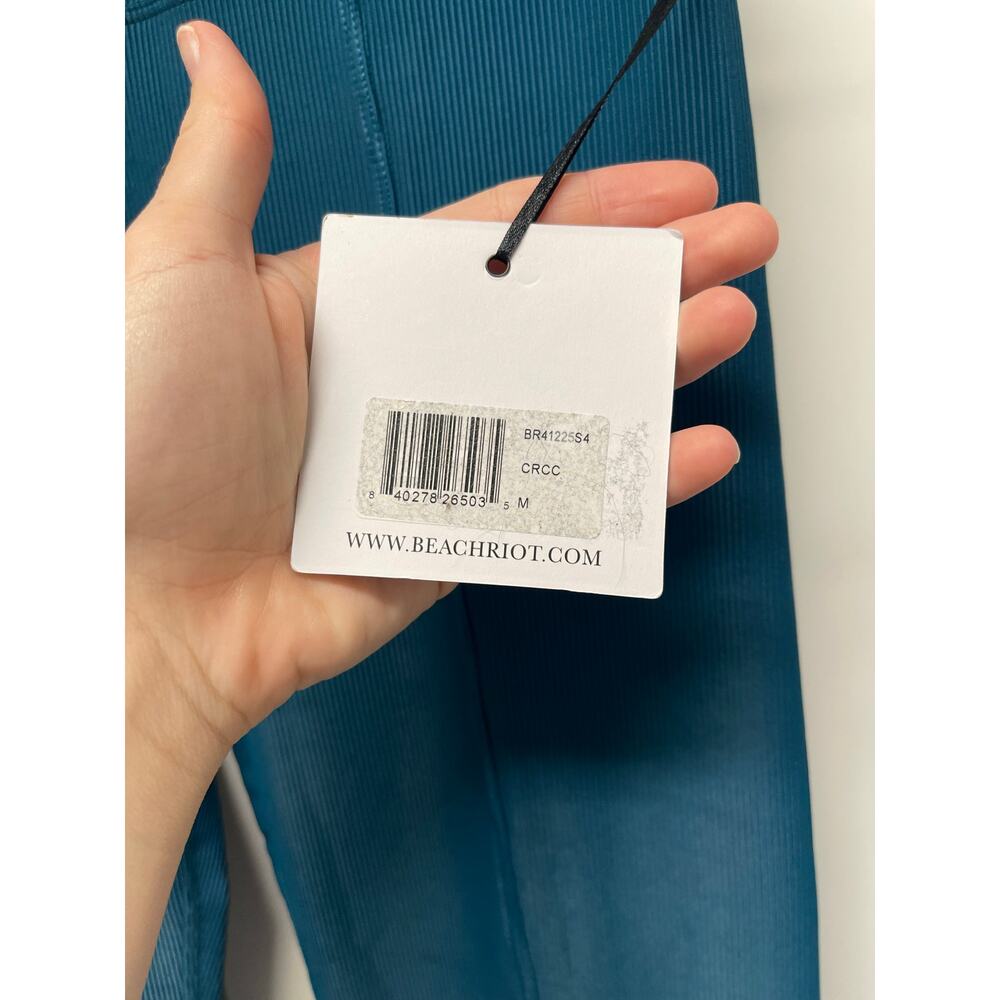 Beach Riot Amalfi pants legging crystal coast blue colorblock size medium NWT - Picture 6 of 6